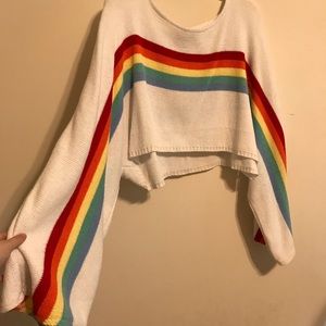 Cropped Rainbow Sweater